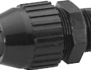 DV_ZoomOriginal_I_53316 Liquidtight Strain Relief Connector, 1/2" Hub Size, Steel, Straight, 0.55" Throat Diameter Minimum, Nylon, Neoprene Bushing